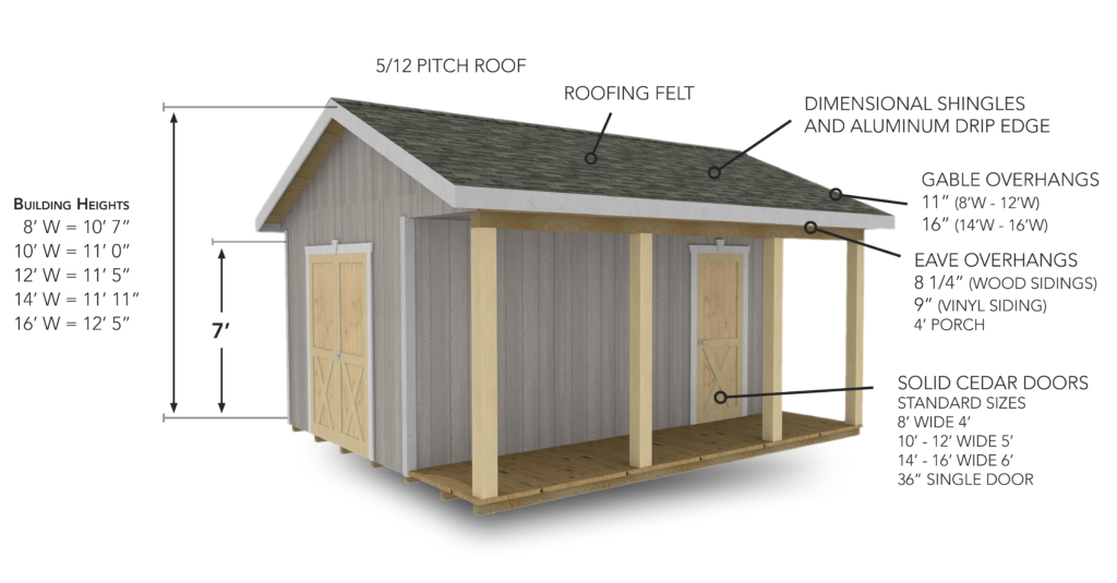 Weaver Barn Shed Woodshed Diagram